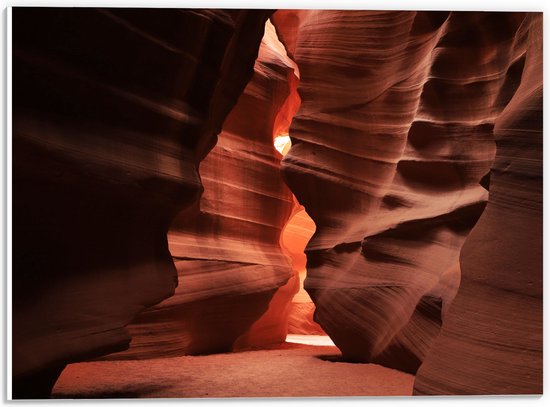 WallClassics - PVC Schuimplaat - Upper Antelope Canyon - 40x30 cm Foto op PVC Schuimplaat (Met Ophangsysteem)