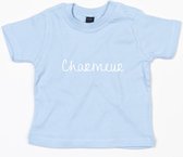 T-Shirt Charmeur Lichtblauw/Wit 0-3 mnd