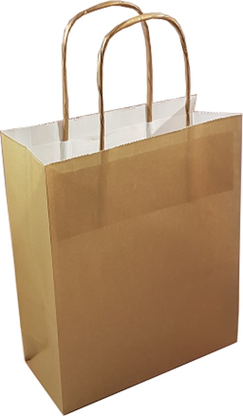 Luxe Gouden Kersttasjes - Feesttassen - Draagtassen - Tasjes - Goodiebags  met handvat... | bol.com
