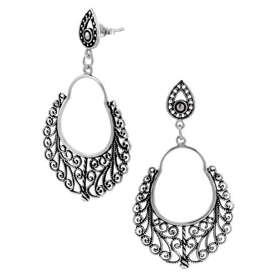 Lusiana | Ring Oorbellen met Hangende Ketting – Luna Juwelen