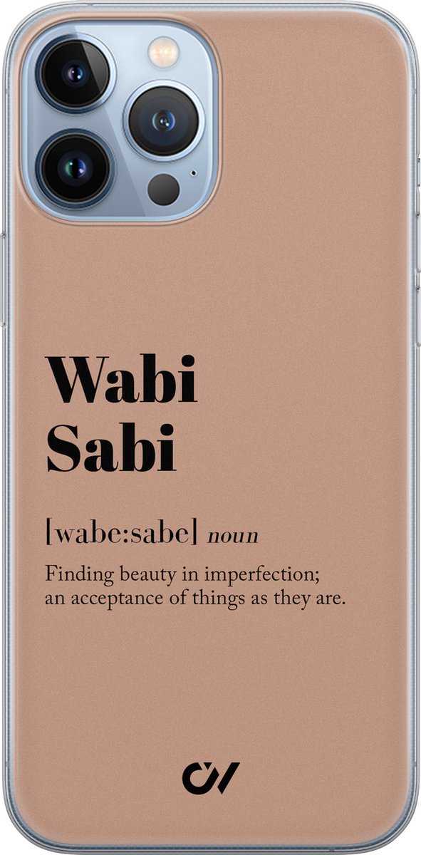 Hoesje geschikt voor Apple iPhone 13 Pro Max - Wabi Sabi - - Bruin - Apple - Casevibes