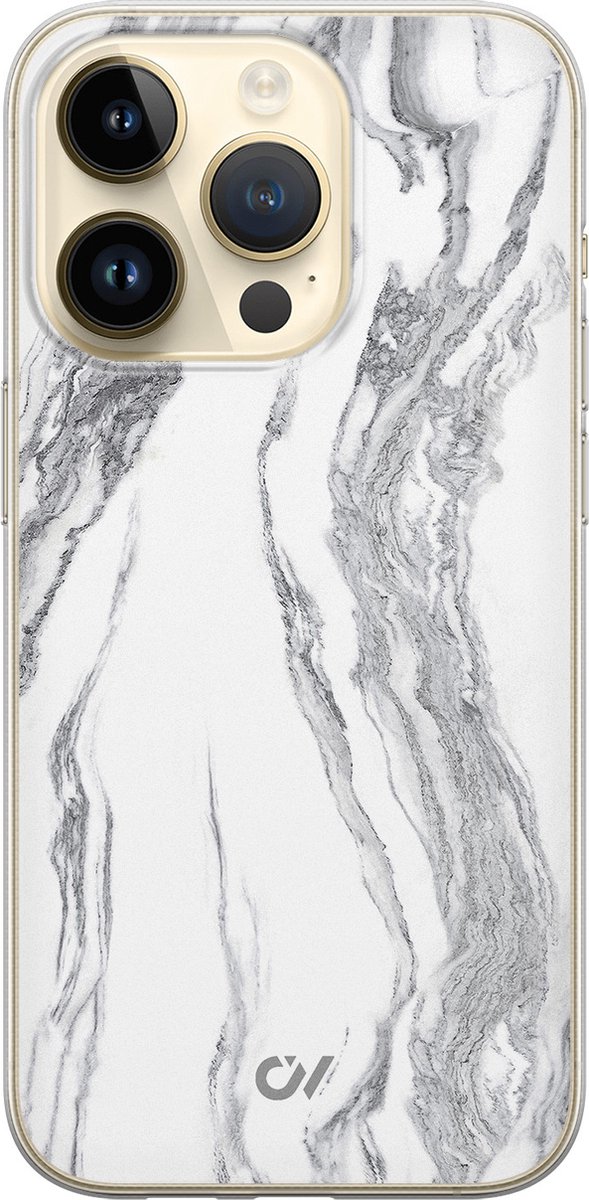 Hoesje geschikt voor Apple iPhone 14 Pro - Marble Ivory - - Grijs - Apple - Casevibes