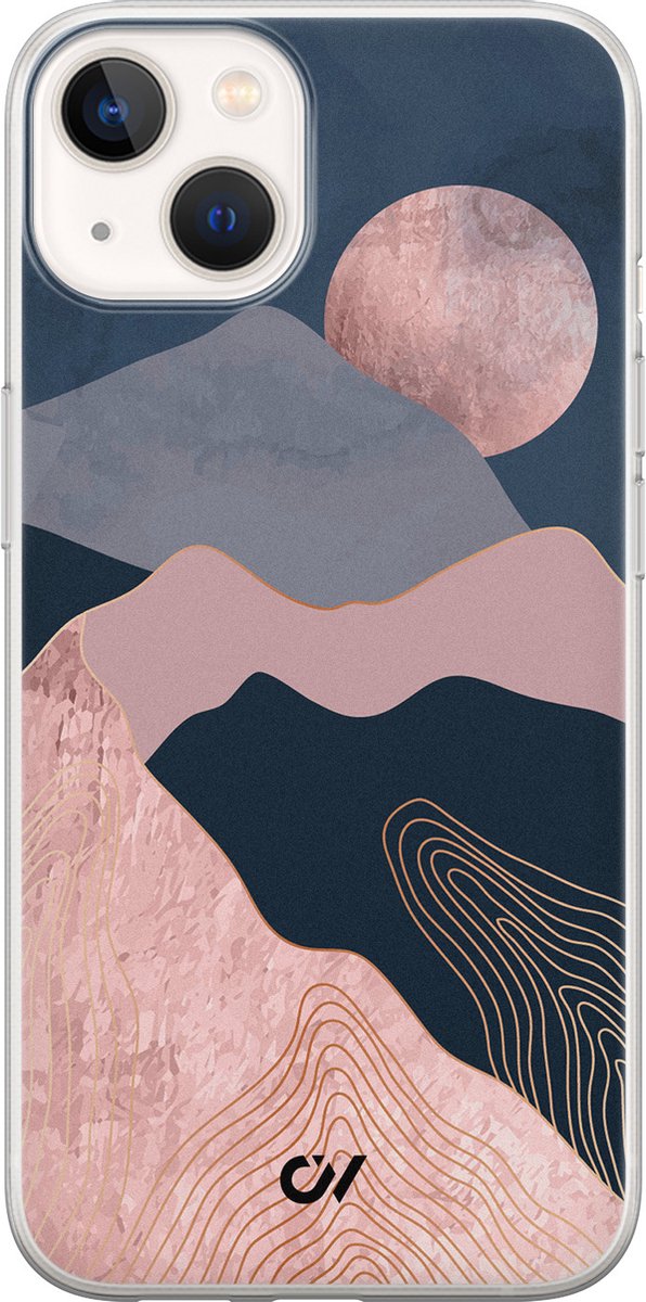 Hoesje geschikt voor Apple iPhone 13 - Landscape Rosegold - - Roze - Apple - Casevibes