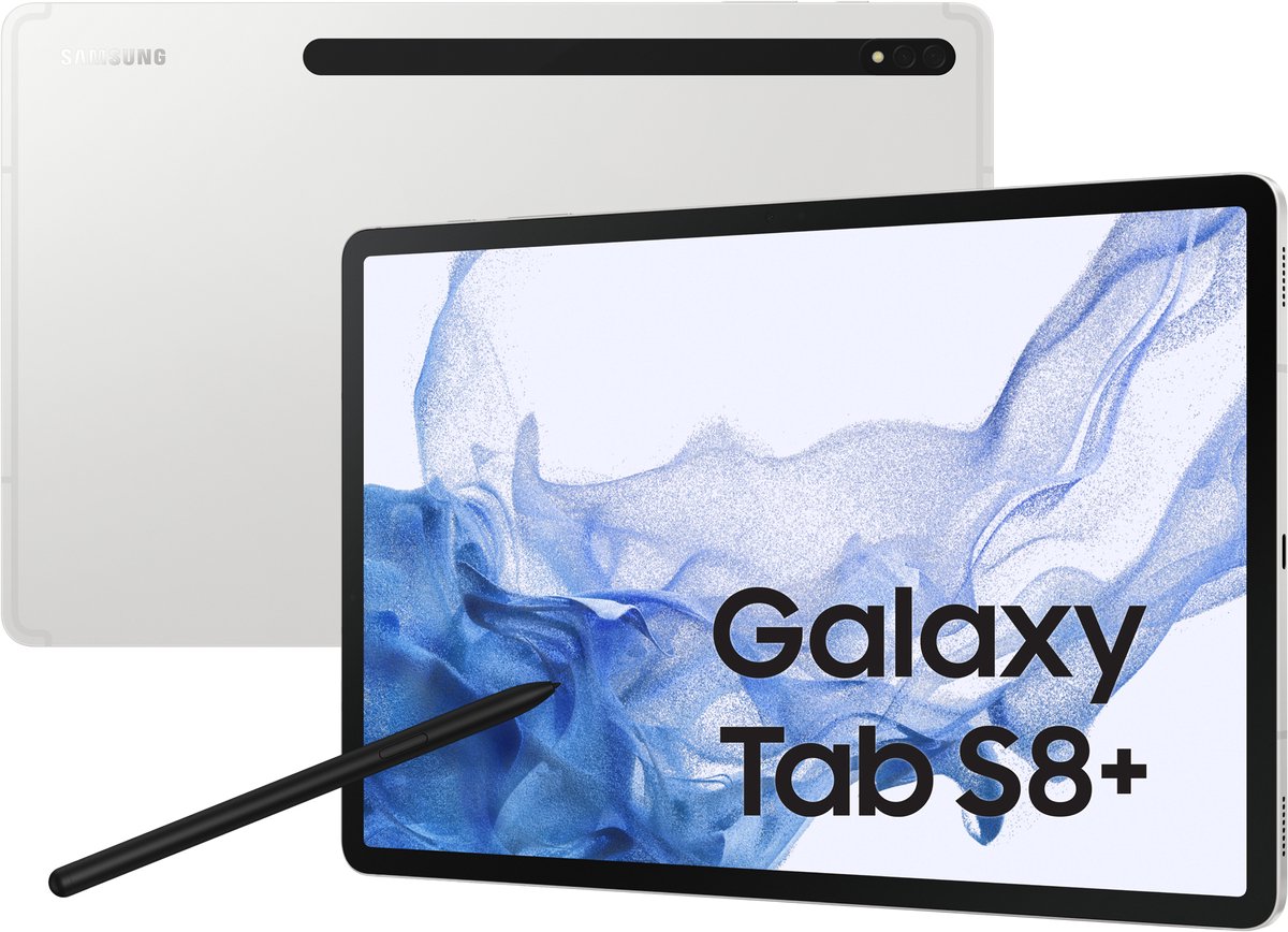 Samsung - Galaxy Tab S8+ 5G - 128GB - Zilver