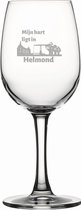 Gegraveerde witte wijnglas 26cl Helmond