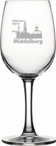 Gegraveerde witte wijnglas 26cl Middelburg