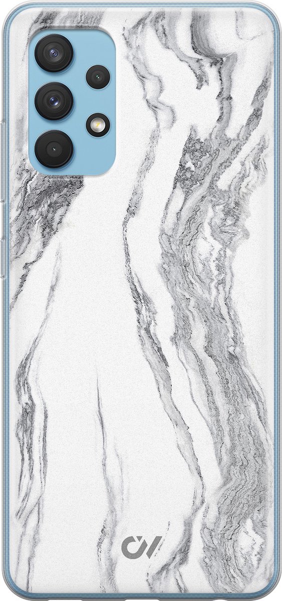 Hoesje geschikt voor Samsung Galaxy A32 4G - Marble Ivory - - Grijs - - Casevibes