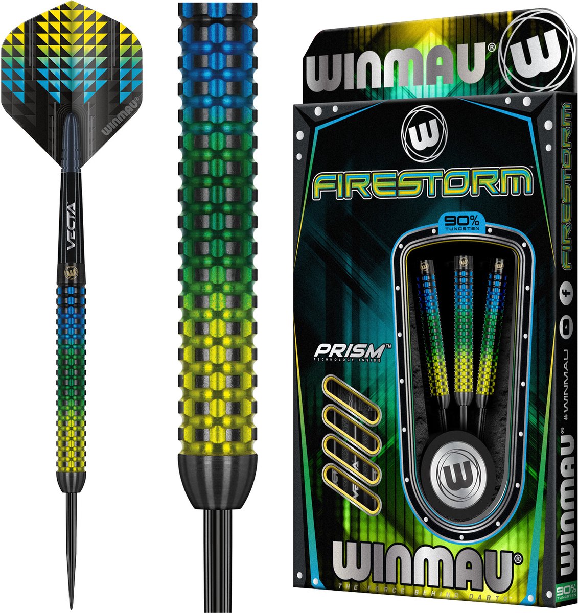WINMAU - Firestorm: Steeltip Tungsten Dartpijlen Professioneel - 21g