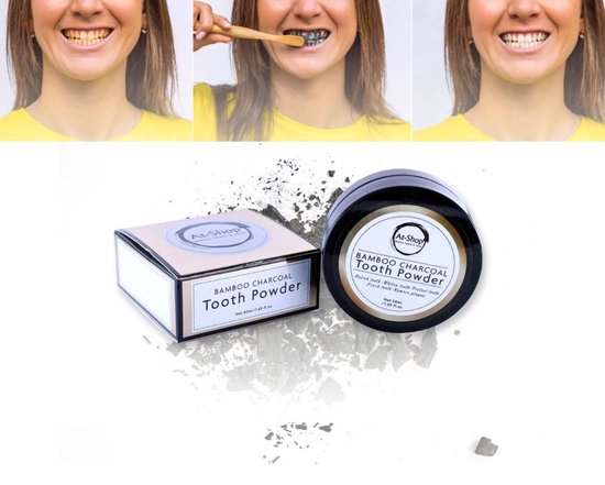 Whitening Teethpowder | Charcoal tandenbleker | tanden witten | 100%  natuurlijk | 40 g... | bol.com