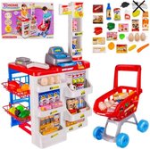 supermarkt kassa -Supermarkt met winkelwagen -Speelgoedwinkeltjes -supermarkt