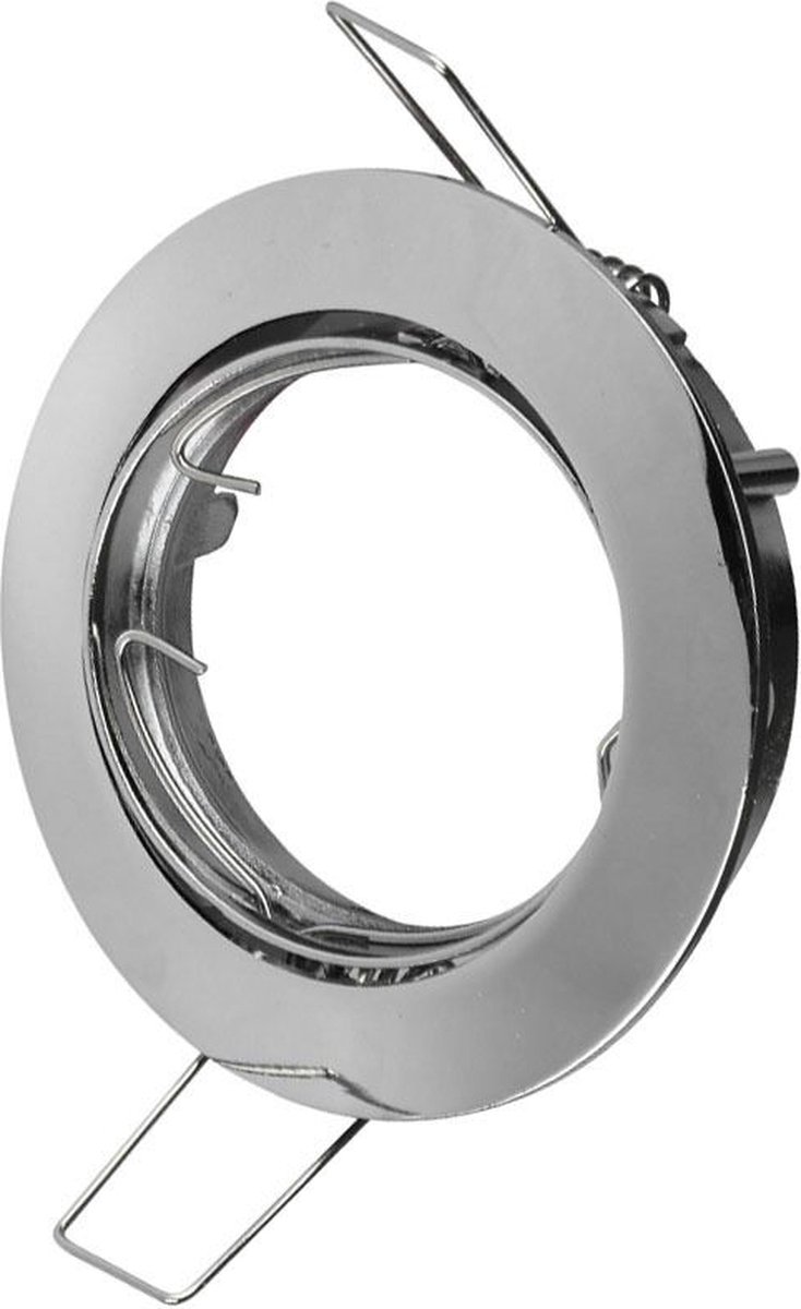 Inbouwspot GU10 chroom kantelbaar | zaagmaat 75mm
