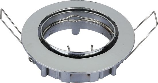 Spot encastré GU10 chromé inclinable | taille de coupe 75mm