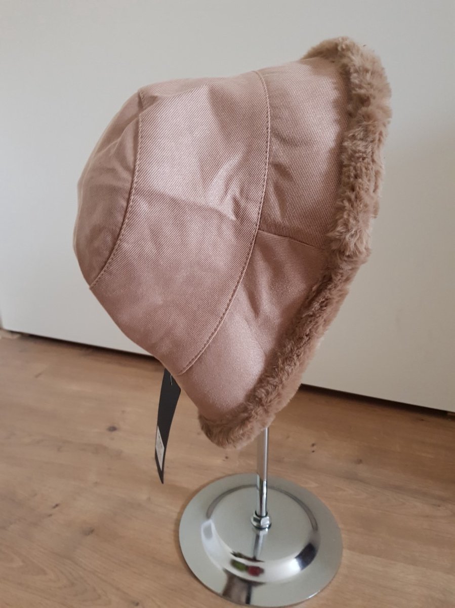 YAMEE Vissershoed voor dames, omkeerbaar, warm, casual, elegant, van zacht suède, vissershoed, winter, wollig pluche, uniseks, wintermuts, voor outdoor, wandelen, reizen, roze, One size