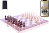 Afbeelding van het spelletje LifeGreen Luxe Schaakspel Magnetisch - Schaakbord gepolijste hout - 2-in-1 Schaakset Krasbestendig - Incl. E-book - 29x29 cm