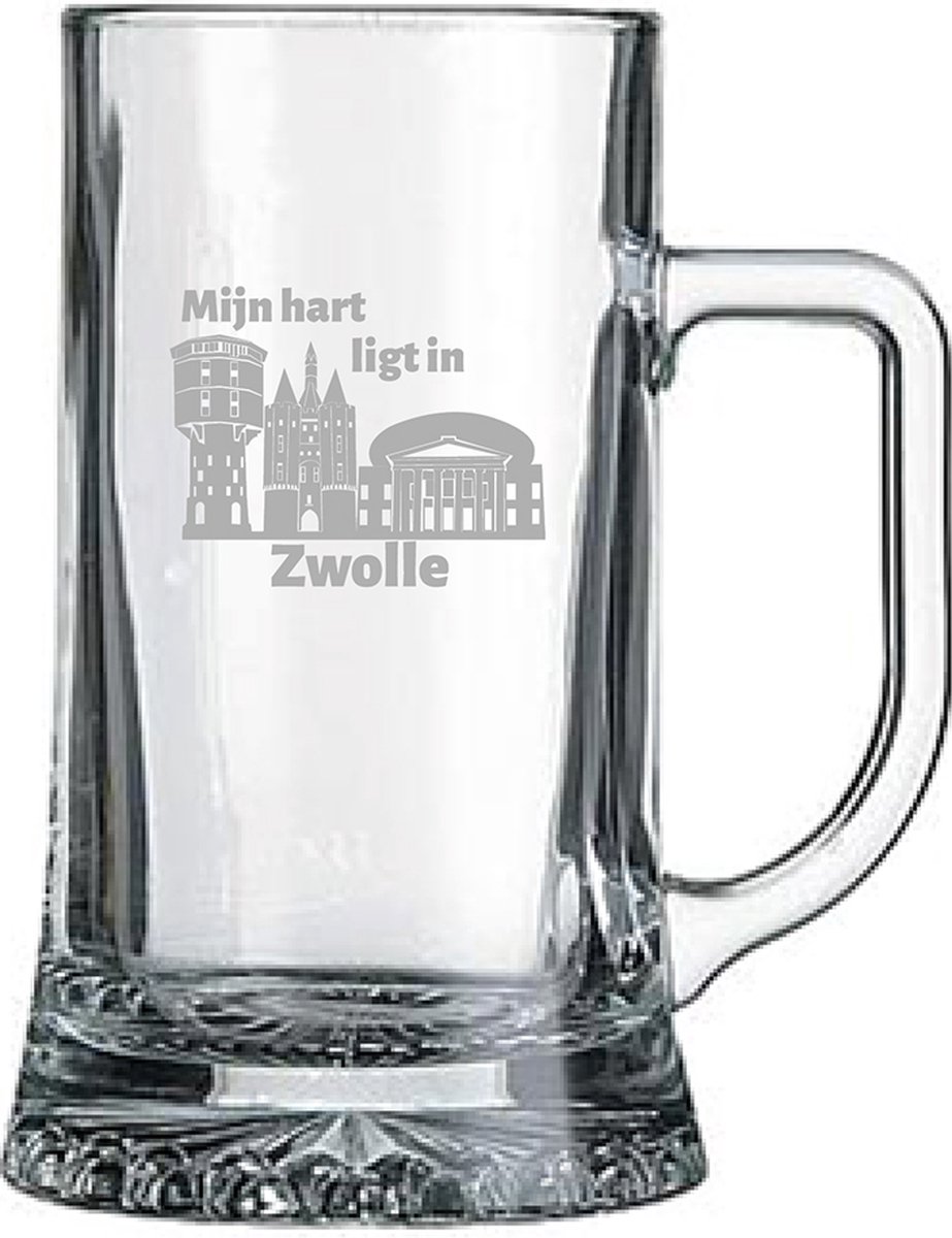 Gegraveerde bierpul 50cl Zwolle