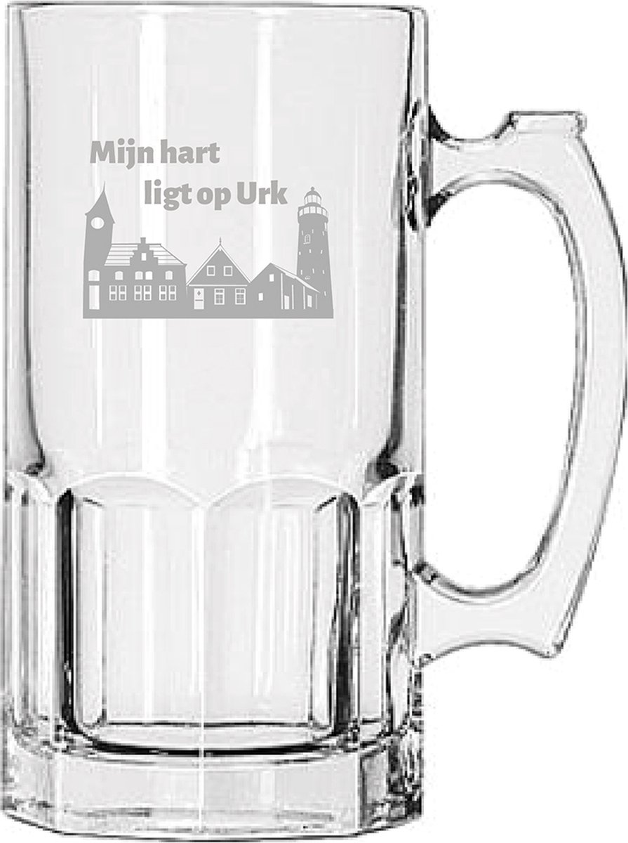 Gegraveerde Bierpul 1ltr Urk