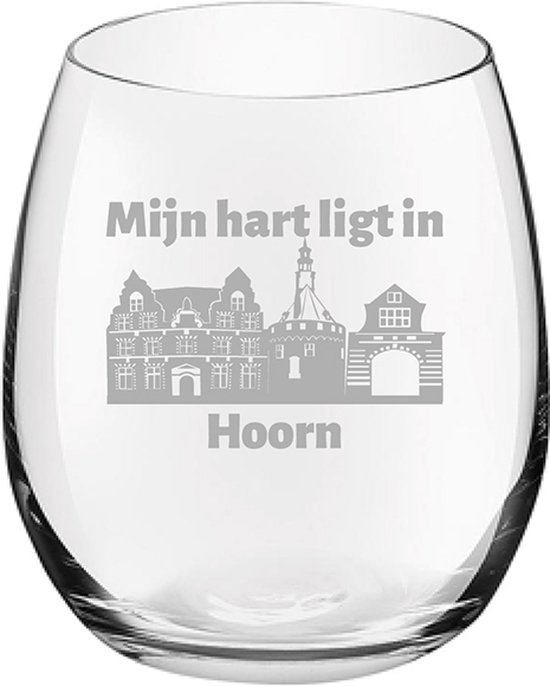 Gegraveerde Drinkglas 39cl Hoorn