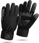 Rogelli Alta Fietshandschoenen Winter - Heren - Thermo Fiets Handschoenen - Winddicht - Touchscreen - Zwart - Maat M