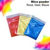 Mica poeder - Pigment poeder - mica powder - epoxy pigment - 3 stuks - kleurstof - pigment- 5 gram per zakje - te gebruiken voor zeep, bath bombs en om kaarsen te maken!