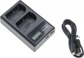 Chargeur de batterie duo appareil photo avec écran pour batteries Canon BP-508, BP-511, BP-511A, BP-512 et BP-514