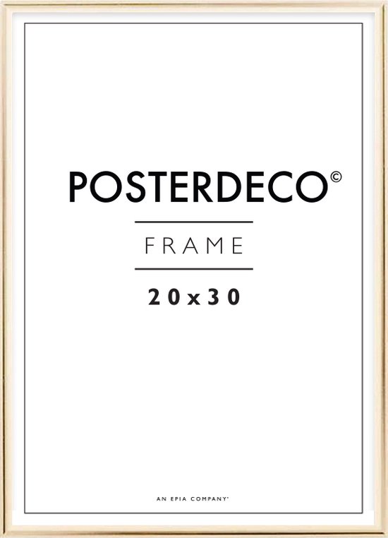 Foto: Fotolijst posterdeco premium metaal fotomaat 20x30 cm posterlijst fotolijstje goud