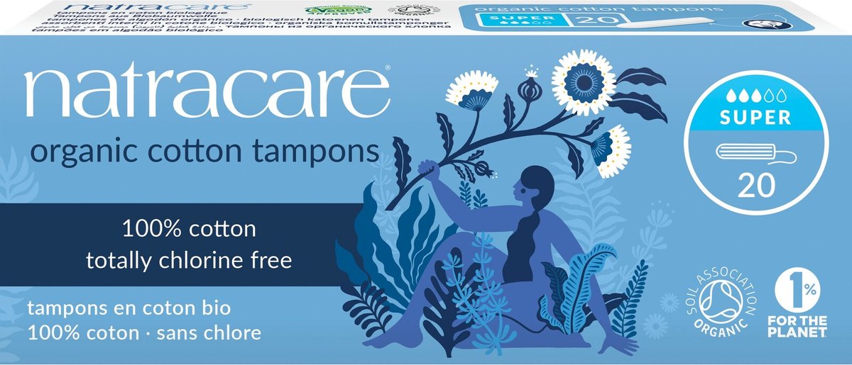 Goedkoopste Natracare Super Tampons zonder Inbrenghuls