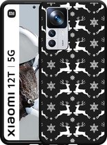 Xiaomi 12T / 12T Pro Hoesje Zwart Oh Deer - Designed by Cazy