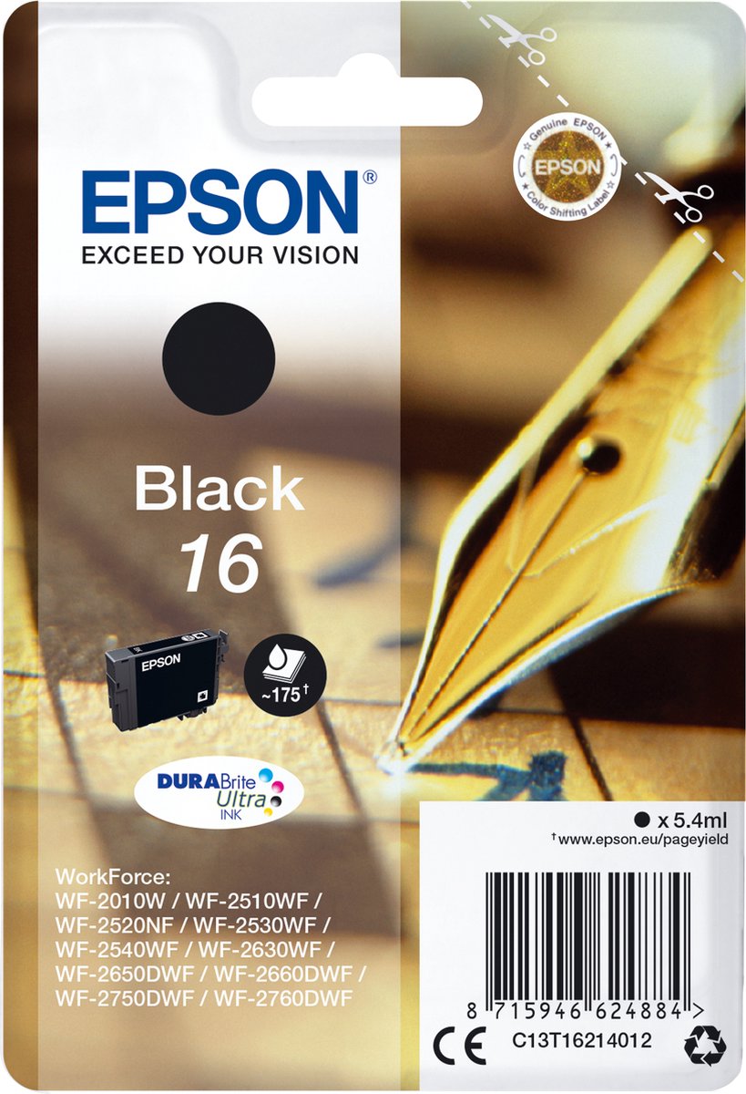 Epson 16 - Inktcartridge / Zwart