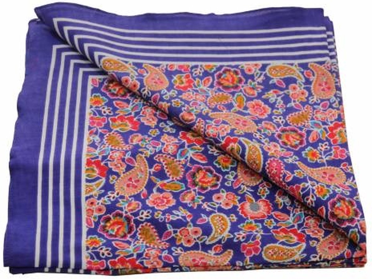 Goedkoopste Boeren zakdoek Paisley paars 55 x 55 cm