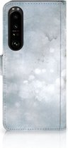 Flip case Sony Xperia 1 IV Smartphone Hoesje Painting Grey