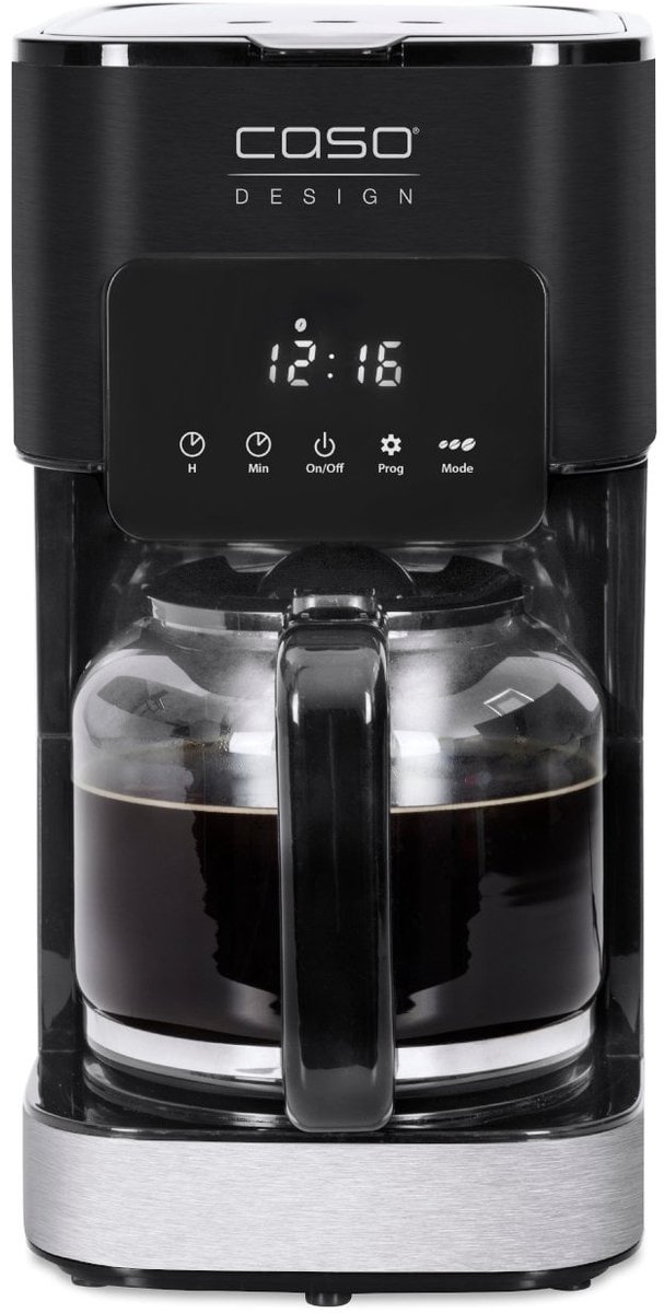 Caso 1846, Filterkoffiezetapparaat, 1,5 l, Gemalen koffie, 900 W, Zwart, Roestvrijstaal