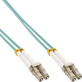 InLine LC Duplex Optical Fiber Patch kabel - Multi Mode OM3 - turquoise / LSZH - 20 meter