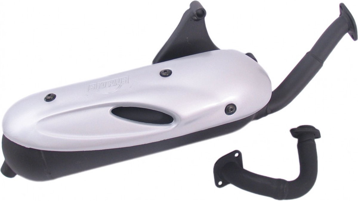 Leovince Sitoplus Piaggio Liberty 50 95/sfera 50 2nd Edition 95 Ref:0233 Steel Gehomologeerd Compleet Uitlaatsysteem Zilver Homologated