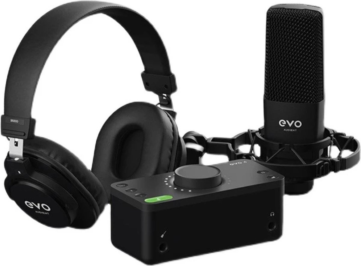 Evo by Audient Start Recording Bundle - Studio Opname Set - Thuis studio - Homestudio