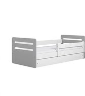 Kocot Kids - Bed Tomi grijs zonder lade met matras 140/80 - Kinderbed - Grijs