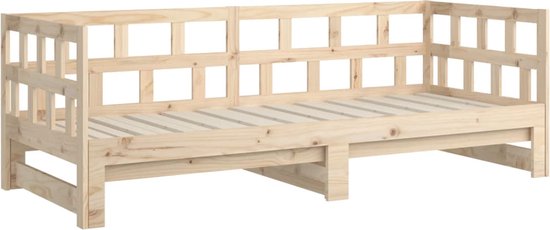 Prolenta Premium - Slaapbank uitschuifbaar massief grenenhout 2x(80x200) cm