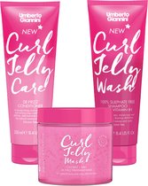 Umberto Giannini Curl Jelly Haarverzorging Geschenkset - Voor Krullend/Pluizig Haar - Shampoo, Conditioner & Masker - Vegan en Dierproefvrij - Cadeau Vrouw