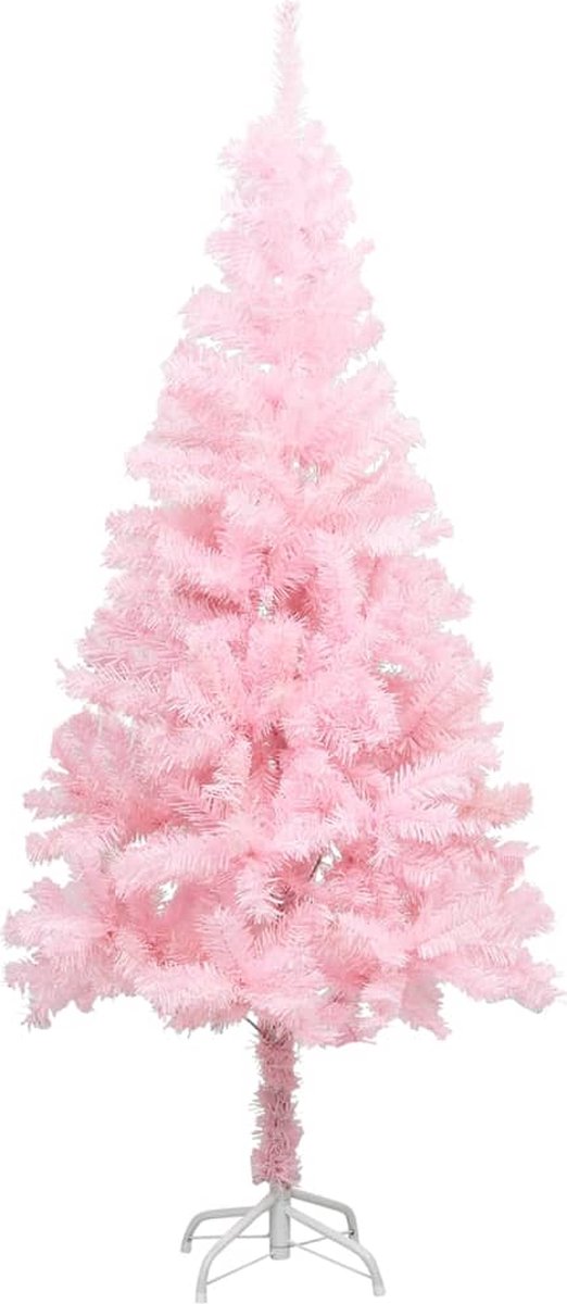 Prolenta Premium - Kunstkerstboom met standaard 180 cm PVC roze