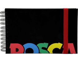 Omslag van Posca blackbook - zwart/wit/kraft papier - scheurvellen - A5