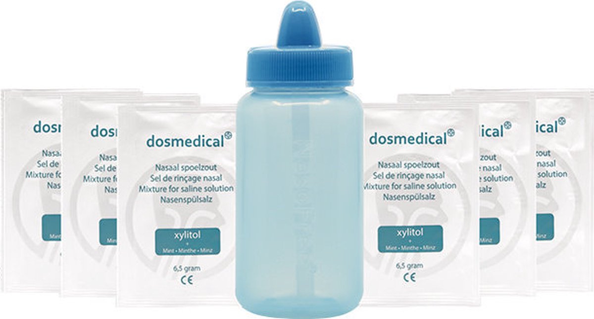 NasoFree® neusdouche startset met 30 zakjes nasaal spoelzout met