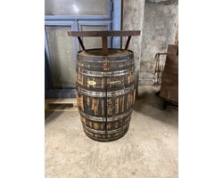 Statafel - kast Whisky "Lowland" / Wiskykast / Whiskyvat / Bartafel / Eikenhout Image