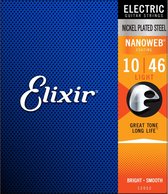 ELIXIR 12052 Elektrische Gitaar Snaren - NPS Nanoweb Light 10-46 - Snarenspel