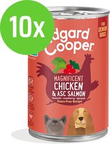 Edgard & Cooper Senior Kip & Zalm - Hondenvoer - 400 gram - 10 blikken