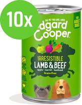 Edgard & Cooper Adult Lam & Rund - Hondenvoer - 400 gram - 10 blikken