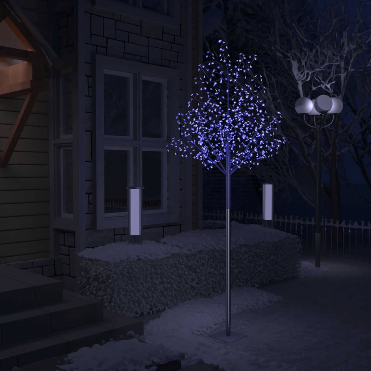 Prolenta Premium - Kerstboom 600 LED's blauw licht kersenbloesem 300 cm