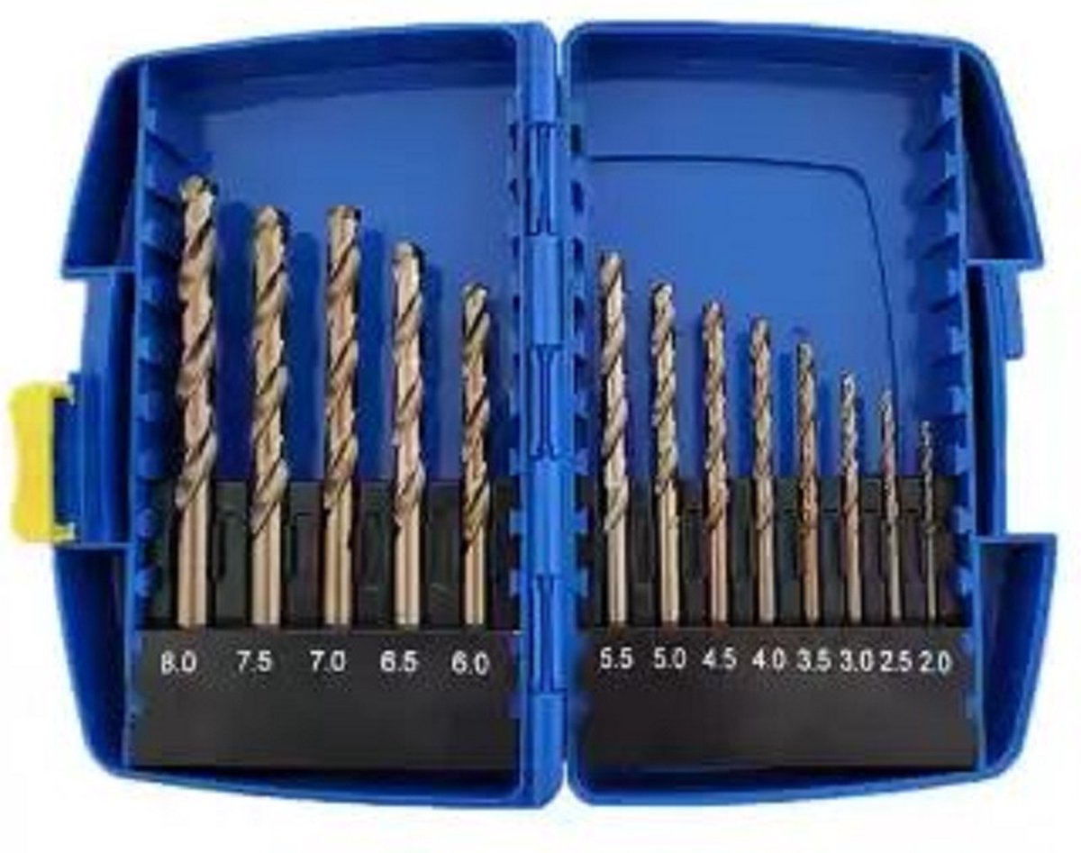 Weber Tools metaal boorset 2-8 mm cobalt-Metaal WT-2308
