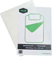 Matrashoes 1 persoons - Verhuishoes - 114 × 225cm  - Wit - Ideaal voor verhuizen/opslag