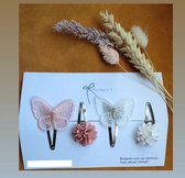 Accessoires pour cheveux enfant papillon fleur clips 4cm