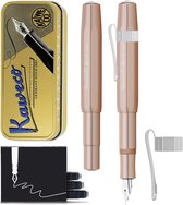 Kaweco Cadeauset - 1 Vulpen - Nostalgic Octagonal Clip CHROME - ALUMINIUM SPORT - Sport Aluminium Rose Gold - EXTRA FINE - Vintage blikje - Extra Doosje Vullingen