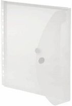FolderSys - chemise de documents PP A4 - fermeture velcro - transparent - 10 pièces
